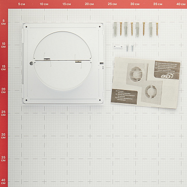 Вентилятор осевой Era Neo с обратным клапаном с антимоскитной сеткой 180х180 мм d125 мм белый
