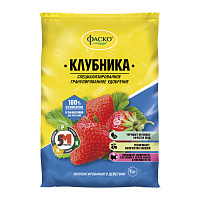 Удобрение минеральное сухое для клубники гранулированное 5М Фаско 1 кг