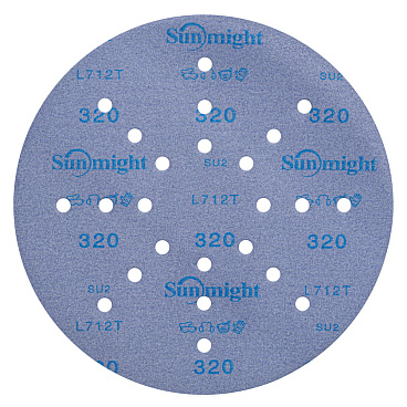 Диск шлифовальный Sunmight Ceramic d225 мм P320 на липучку пленочная основа (3 шт.) (78014R3)