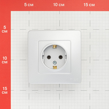 Розетка Systeme Electric Blanca встраиваемая алюминий (BLNRS001013)