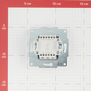 Переключатель Lezard Karina двухклавишный встраиваемый белый (707-0288-106)