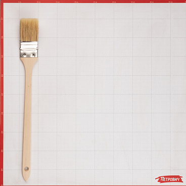 Кисть радиаторная натуральная щетина деревянная ручка 50х10 мм для эмалей и лаков на алкидной основе