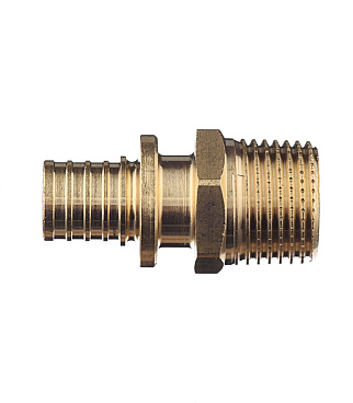 Соединитель прямой Stout 16 мм х 1/2 НР(ш) латунный (SFA-0001-001612)