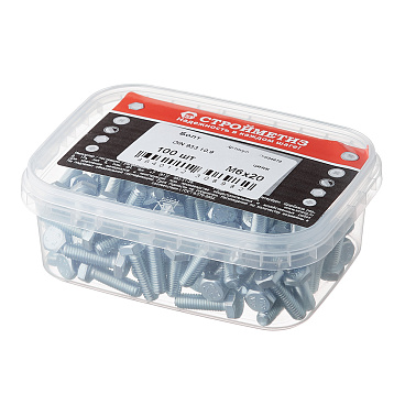 Болт оцинкованный M6x20 мм DIN 933 10,9 (100 шт.)