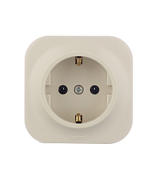Розетка Legrand Quteo накладная слоновая кость (782241)