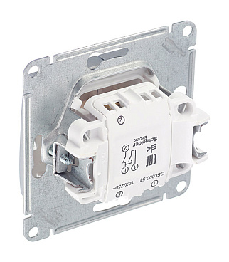 Выключатель Systeme Electric Glossa двухклавишный встраиваемый алюминий (GSL000351)