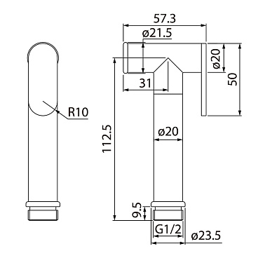Лейка гигиеническая Iddis Optima Home черная (020BBLGi20)