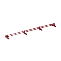 Снегозадержатель трубчатый овальный Вегасток VegaLux 3 м красное вино RAL 3005