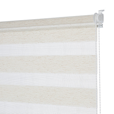 Рулонная штора день-ночь 60х160 см Decofest Бейс мини эко-бежевая