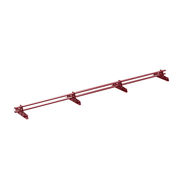 Снегозадержатель трубчатый овальный Вегасток VegaLux 3 м красное вино RAL 3005