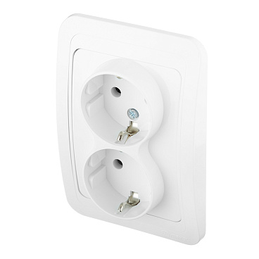 Розетка Makel Mimoza встраиваемая белая (12082)