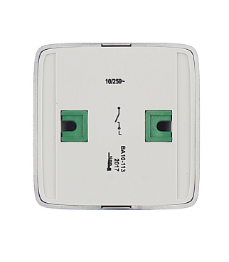 Выключатель Hegel Alfa одноклавишный накладной черный с изолирующей пластиной (ВА10-113-08)