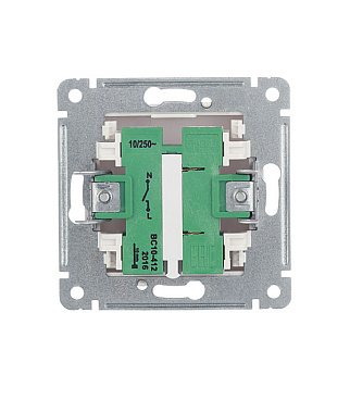 Выключатель Hegel Master одноклавишный встраиваемый белый с подсветкой (ВС10-412)