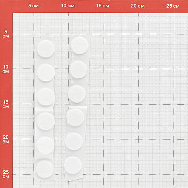 Подпятник фетровый d24 мм самоклеящийся белый (12 шт.)