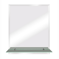 Зеркало с полкой прямоугольное 50х60 см Continent Прямоугольник (В134)