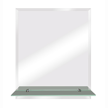 Зеркало с полкой прямоугольное 50х60 см Continent Прямоугольник (В134)