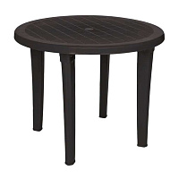Стол разборный пластиковый Элластик-Пласт шоколад 950х950х740 мм круглый (ЭП 013662)