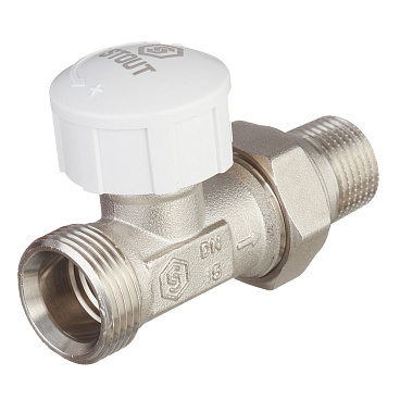 Клапан термостатический Stout 1/2 ВР(г) х 3/4 НР(ш) для радиатора под евроконус (SVT-0001-100015)