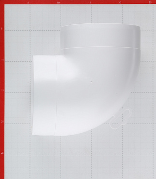 Колено для круглых воздуховодов Era пластиковое d125 мм 90°