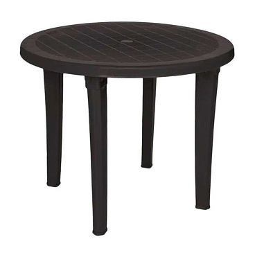Стол разборный пластиковый Элластик-Пласт шоколад 950х950х740 мм круглый (ЭП 013662)