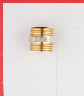 Ниппель 1 1/4 НР(ш) х 1 1/4 НР(ш) латунный