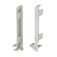 Заглушка торцевая 60 мм серебро левая-правая для алюминиевого плинтуса (2 шт.)