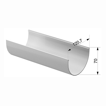 Желоб водосточный пластиковый d120 мм 3 м Docke Standard пломбир RAL 9003