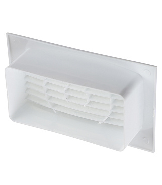 Решетка вентиляционная накладная пластиковая для плоских воздуховодов 60х120 мм