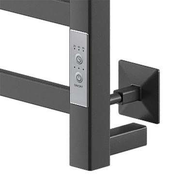 Полотенцесушитель электрический MyFrea MyVatican 600х400 мм 93 Вт с терморегулятором черный