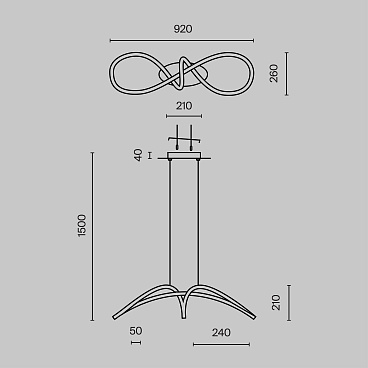 Подвесной светильник Maytoni MOD156PL-L52B4K