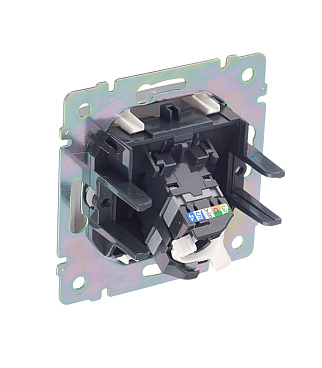 Розетка компьютерная Legrand Valena встраиваемая алюминий (694334)