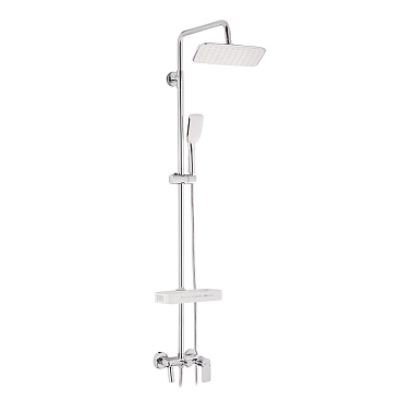 Душевая система Lemark Tropic с верхним душем с лейкой со смесителем хром (LM7002C)