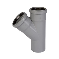 Тройник Ostendorf HTEA d75 мм 45° пластиковый для внутренней канализации (113200)