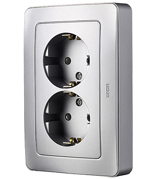 Розетка Hegel Master встраиваемая серебро (РС16-351-06)