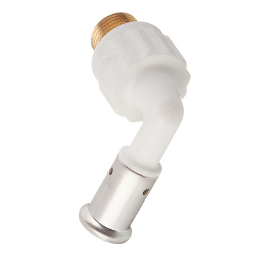 Угол Henco (5PKW-1604) 16(пресс) х 1/2 НР(ш) PVDF белый