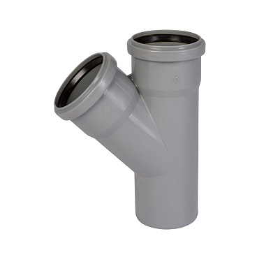 Тройник Ostendorf HTEA d75 мм 45° пластиковый для внутренней канализации (113200)