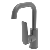 Смеситель для раковины Esko Lagos Gun Metal однорычажный графит (LG26MGM)