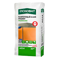 Клей для плитки/ керамогранита/ камня Основит Гранипликс АС14 беспылевой серый класс C2 TE 25 кг