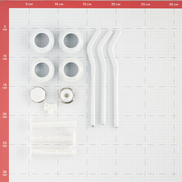 Набор присоединительный 1" х 3/4" для радиатора белый 13 предметов (685644)