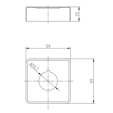 Чашка декоративная Corsa Deco квадратная 59 мм (2 шт.) (691343)