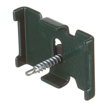 Крепление скоба-саморез для панелей 3D универсальное зеленое RAL 6005