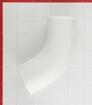 Колено стока Grand Line металлическое d90 мм белое RAL 9003