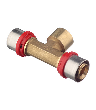 Тройник Tiemme 26(пресс) х 1/2 ВР(г) х 26(пресс)