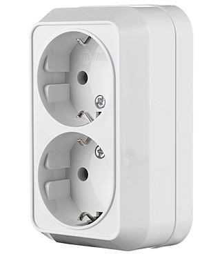 Розетка Makel Siva Ustu накладная белая (45182)