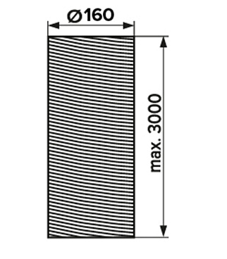 Воздуховод гибкий гофрированный Era алюминиевый d160 мм 3 м