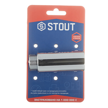 Удлинитель Stout 70 мм 3/4 ВР(г) х 3/4 НР(ш) хром латунный (SFT-0002-003470)