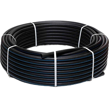 Труба ПНД ПЭ-100 для систем водоснабжения Технопласт d50 SDR17 черная (100 м)