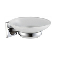 Мыльница для ванной Haiba HB8502 с держателем стекло/металл хром (551025)