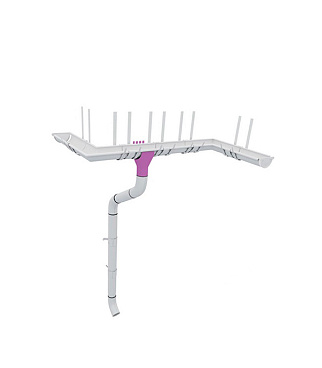 Воронка желоба Grand Line металлическая d125-90 мм темно-коричневый RR 32