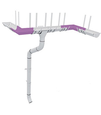 Угол желоба Grand Line металлический внешний d125 мм 90° белый RAL 9003